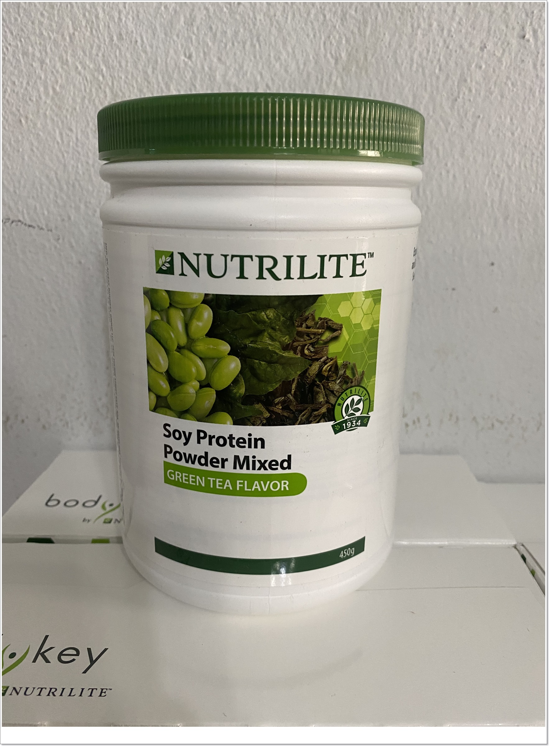 รีวิว Nutrilite Soy Protein Powder Mixed Green Tea 450G Tessa Good Health