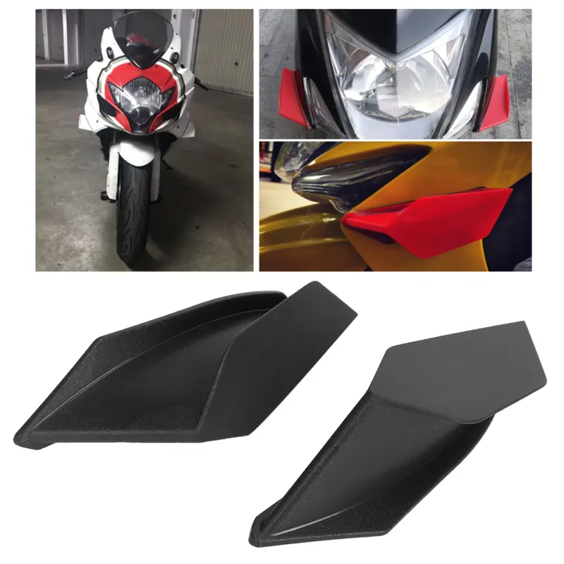 ภาพสินค้ารถจักรยานยนต์ Aerodynamic winglets สปอยเลอร์วิง Universal modification อุปกรณ์เสริมสีดำ จากร้าน WowgooW Mall บน Lazada ภาพที่ 3