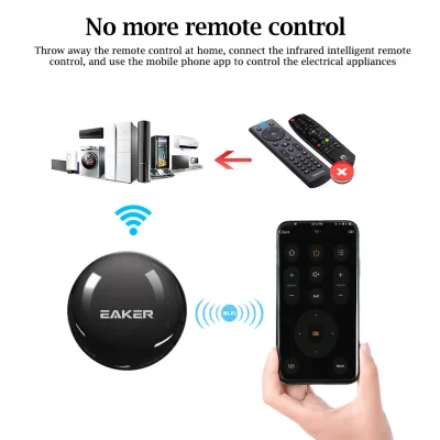 EAKER สมาร์ทรีโมทคอนโทรล ควบคุมอุปกรณ์ไฟฟ้าผ่านสัญญาณไวไฟ Smart Universal IR Remote Control Mobile Phone Infrared Wifi AP Support google assistant / Alexa for voice control รุ่น SR1