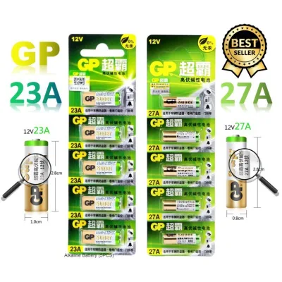 GP 5 ก้อน Small Battery ถ่าน 27A MN27 A27 และ 23A 12V 21/23 A23 E23A MN21 MS21 V23GA L1028 Alkaline Dry Battery
