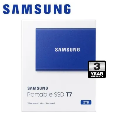 [พร้อมส่ง] 2TB T7 PORTABLE SSD USB3.2 (BLUE)