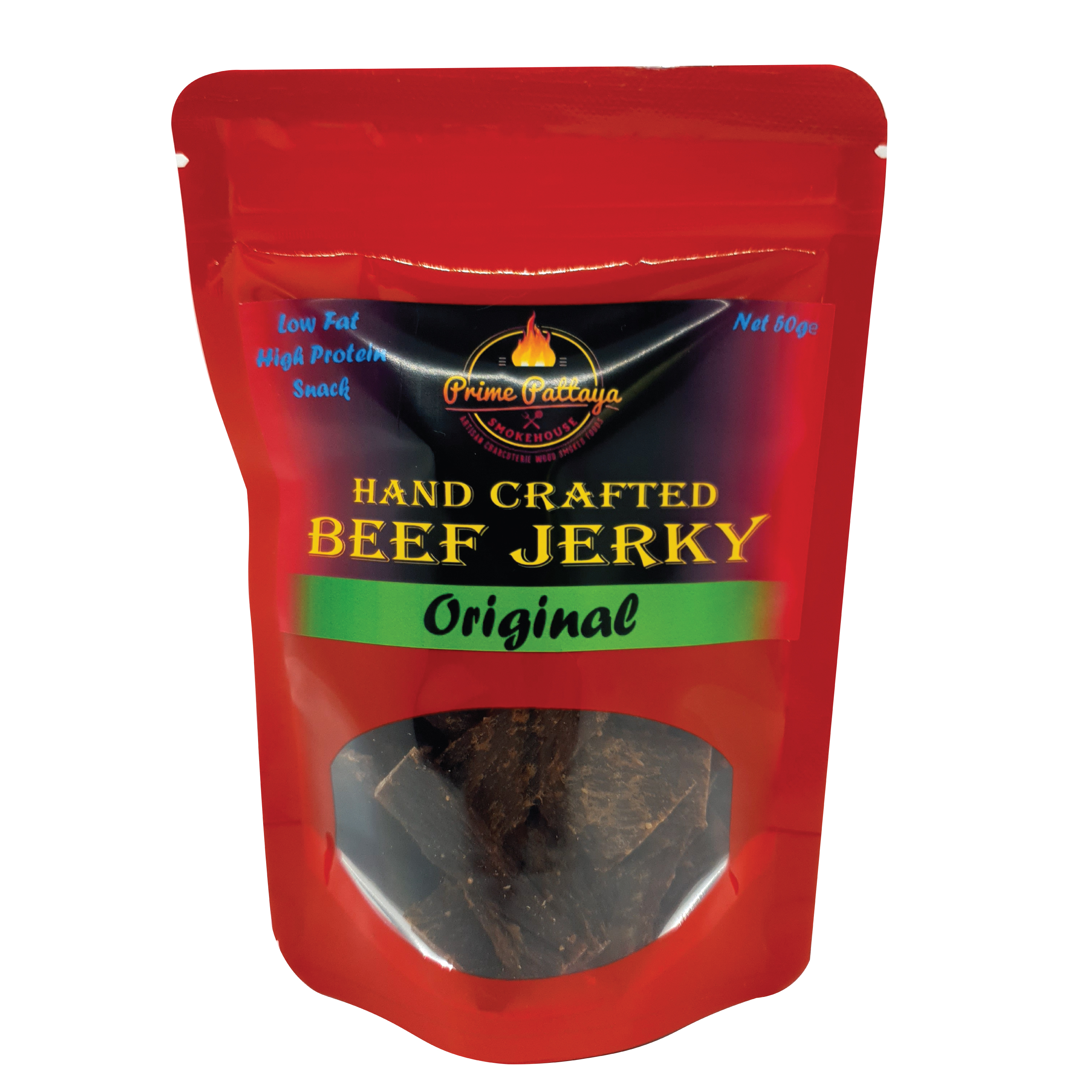 Beef Jerky Original Flavour - Traditional Handcrafted Jerky (50grms) ออริจินัลบีฟเจอร์กี้ – 50 กรัม