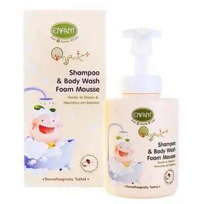 8. Enfant อองฟองต์ Enfant Organic Plus Shampoo & Body Wash Foam Mousse 400 ml