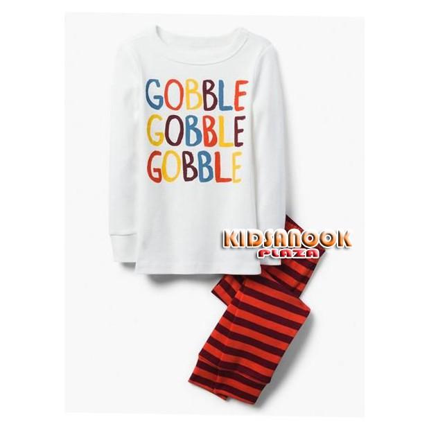 GB923 ชุดนอน Gymboree (เสื้อ + กางเกงขายาว) รุ่น Gobble Pajamas (4-12 ปี)