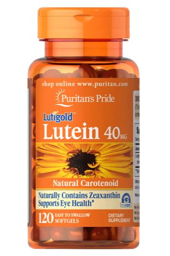 ( ถูกที่สุด ) Lutein 40 mg with Zeaxanthin [ 120 Softgels ] Puritan's Pride ( จัดส่งเร็ว ส่งทุกวัน Fast Delivery )