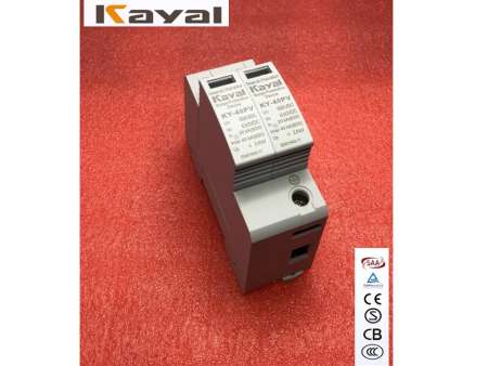 DC surge protection อุปกรณ์ ป้องกันฟ้าผ่า ไฟกระชาก DC500V 40KAรุ่น KY-40PV (Kayal)