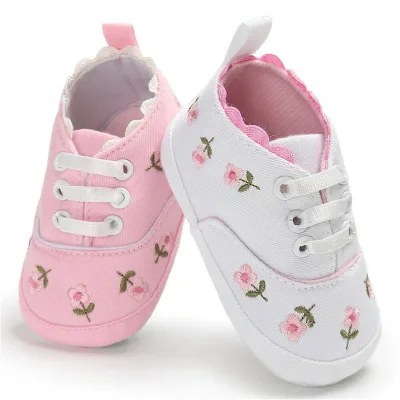 【Forever CY Baby】0-18M Toddler Baby Shoes Newborn Girls Soft Solid Princess Crib Shoes Prewalker