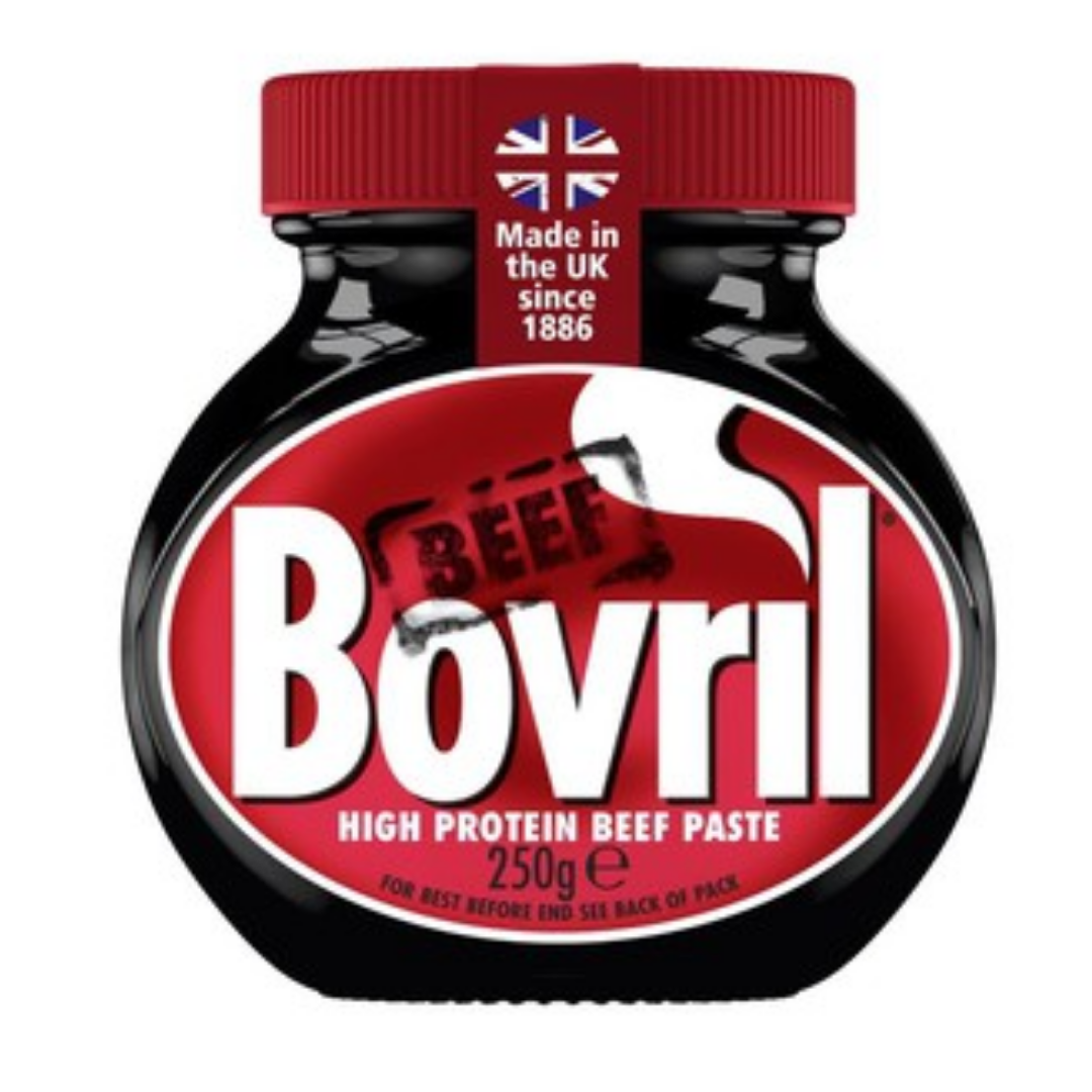 Bovril Beef with Yeast Extract โบวริล ซุปชนิดเข้มข้น น้ำสต็อกเข้มข้น รสเนื้อวัว กลิ่นยีสต์ ขนาด 250 กรัม