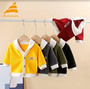 ภาพหน้าปกสินค้าAnnn Store เสื้อกันหนาวขนแกะสำหรับเด็ก,เสื้อคาร์ดิแกนหนากันหนาวสำหรับเด็กทารก ที่เกี่ยวข้อง