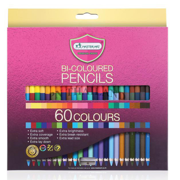 Master Art มาสเตอร์อาร์ต ดินสอสี สีไม้ 30 แท่ง 60 สี รุ่นมาสเตอร์ซีรี่ย์(MASTER SERIES)
