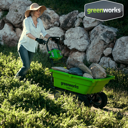 Greenworks รถกระบะเอนกประสงค์ Garden Cart 40V พร้อมแท่นชาร์จและ