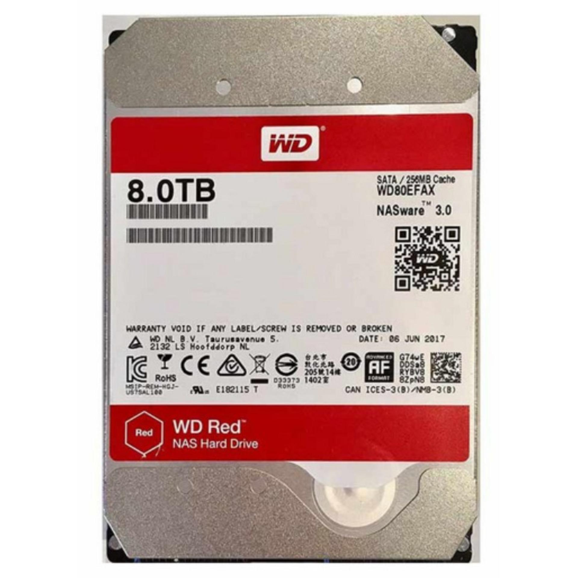 โปรโมชั่น JIB 8 TB HDD (ฮาร์ดดิสก์แนส) WD RED 5400RPM SATA3 (WD80EFAX