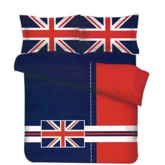 ขาย FD Premium ชุดผ้าปูที่นอนขนาด 6ฟุต 5ชิ้น รุ่น BS 034 ลายธงชาติ (สีแดง/ขาว/น้ำเงิน)