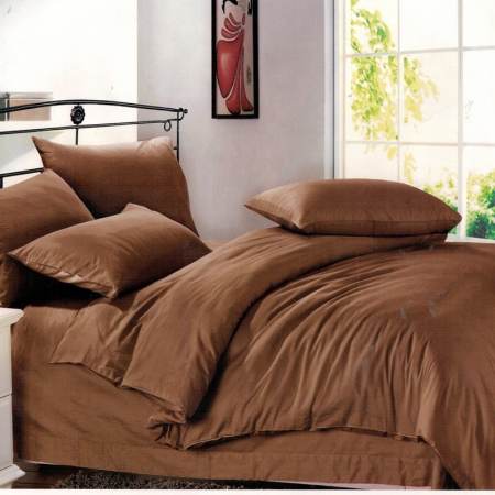 FD Premium  ผ้าปูที่นอน 5 ฟุต 5 ชิ้น  รุ่น 5AA0088   (สี น้ำตาล )