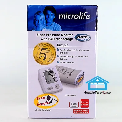 Microlife A2 Classic เครื่องวัดความดัน รับประกัน 5 ปี แถม Adapter แถมถ่าน