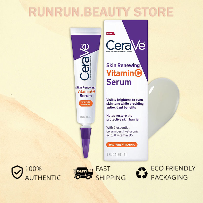 CeraVe Skin Renewing Vitamin C Serum 30ml เซรั่มลดริ้วรอย เผยผิวกระจ่าง