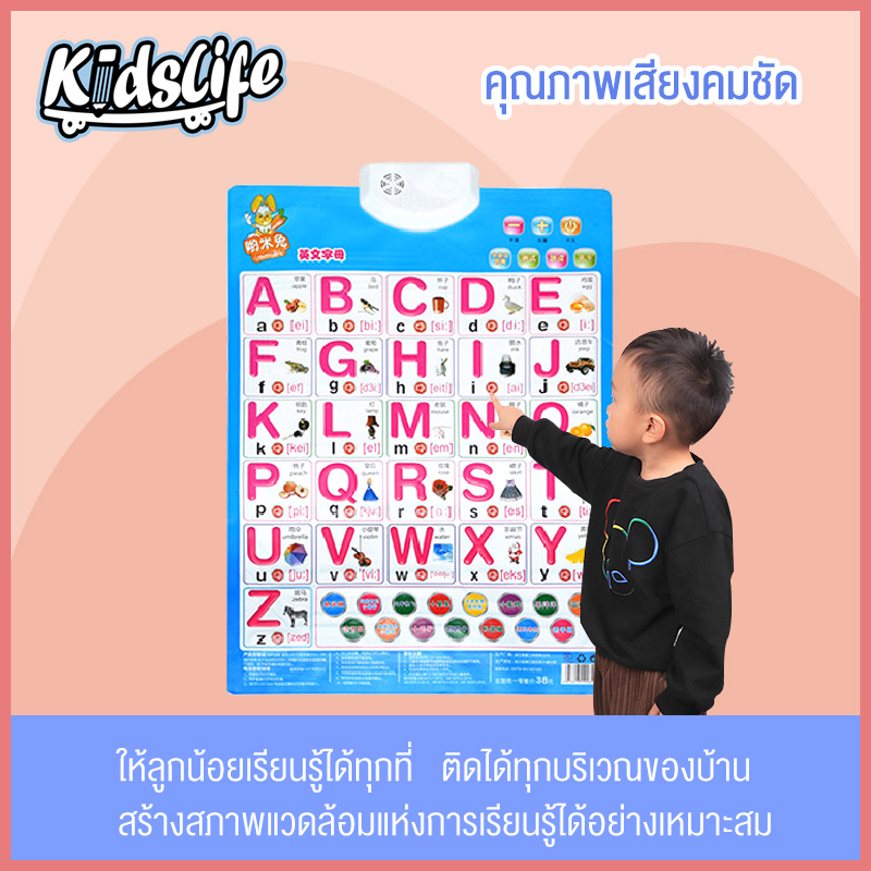 Kidslife โปสเตอร์พูดได้ หนังสือเสียง ภาษาเสียง หนังสือสำหรับเด็ก เสริมสร้างทักษะทางด้านภาษา