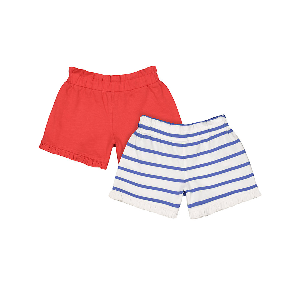 กางเกงขาสั้นเด็กผู้หญิง mothercare striped and red shorts - 2 pack VC026