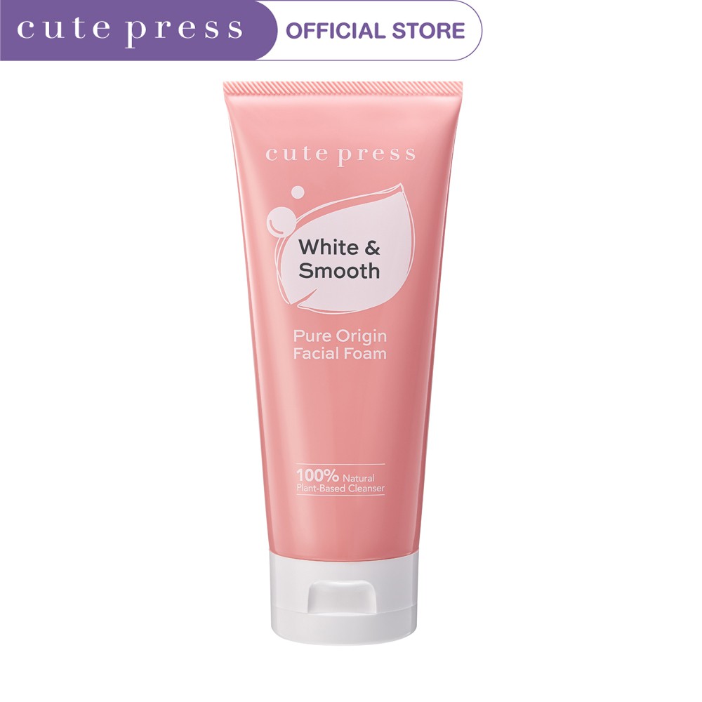 Cute Press โฟมล้างหน้า Pure Origin White & Smooth Facial Foam
