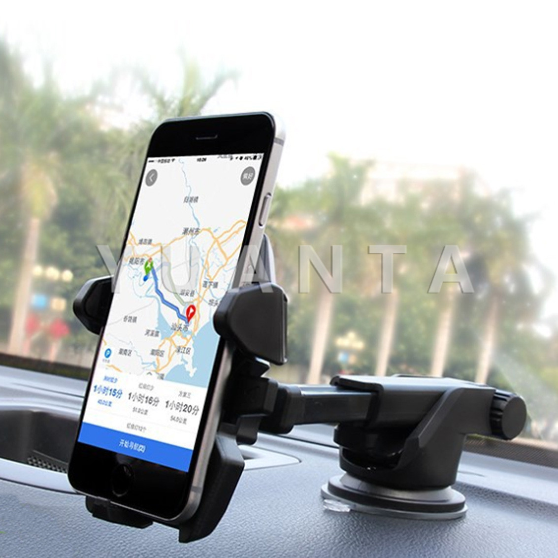 YUANTA ที่วางโ ทรศัพท์มือถือฐานซิลิโคน ถ้วยดูดวางฌทรศัพย์ เปิดมัลติฟังก์ชั่นในมือถือ ดู GPSนำทางใน รถยนต์ long neck