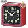 SEIKO นาฬิกาปลุก Quiet Sweep (Snooze) มีไฟ เสียงกริ่ง รุ่น QHK025R -สีแดง