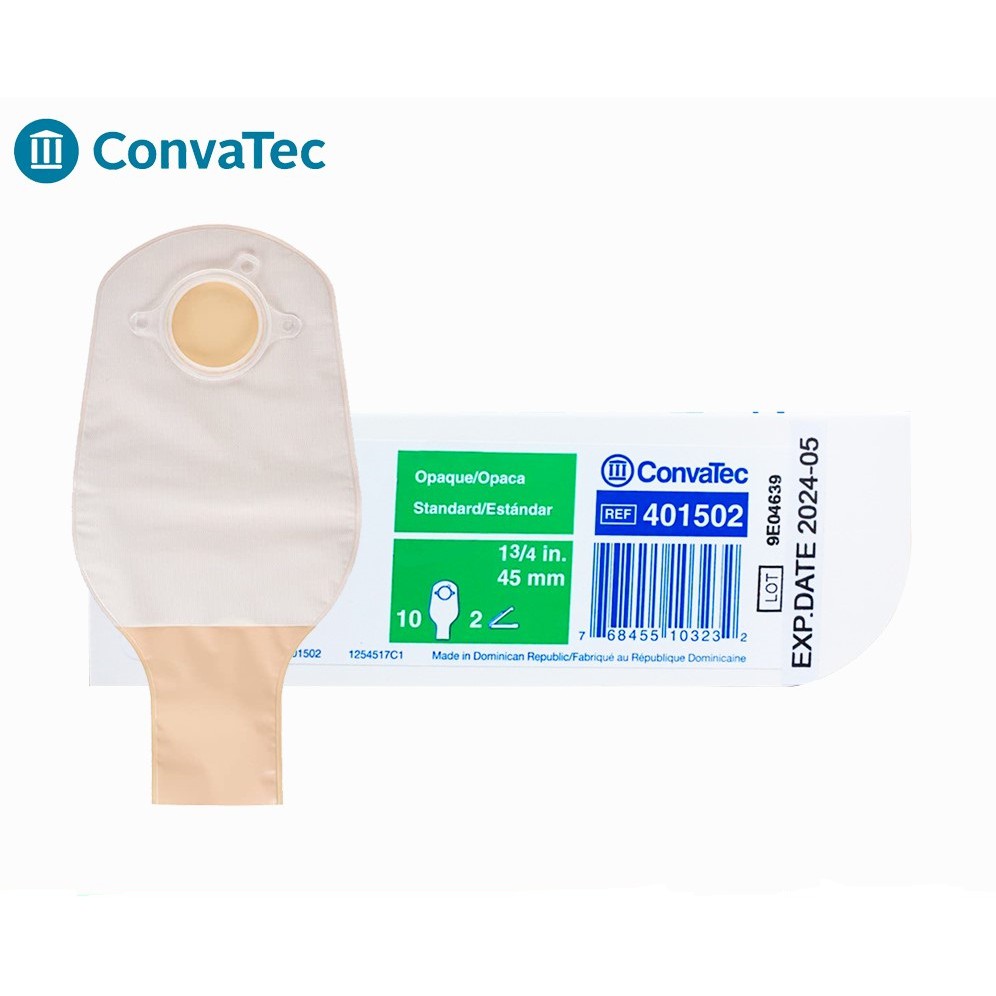Convatec Sur-Fit Natura Opaque ขนาด 45 mm. (เฉพาะถุง) 10 ชิ้น/กล่อง [1 ...