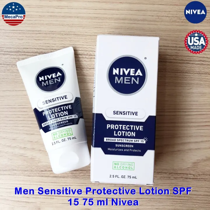 nivea men sensitive protective lotion spf 15