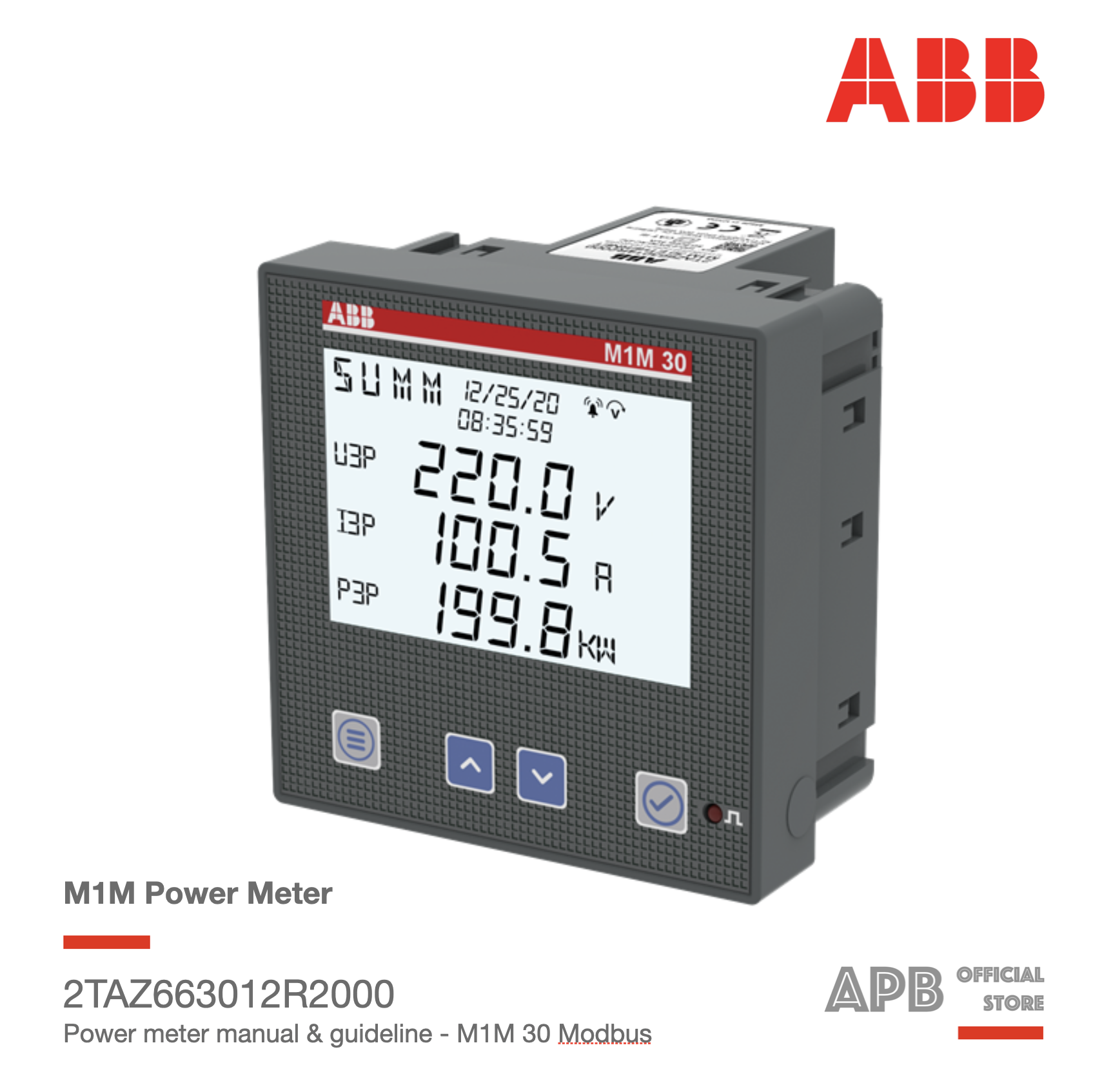 ABB M1M 30 Modbus เพาเวอร์มิเตอร์, Power meter manual RS485 Lazada.co.th