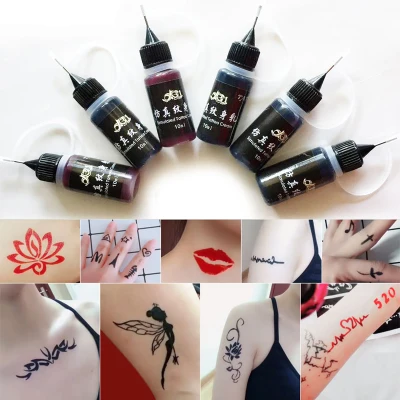 Lasting Juice Tattoo Cream Safe Waterproof DIY Tattoo Gel Tool 10ml Hot Sale ( Black )