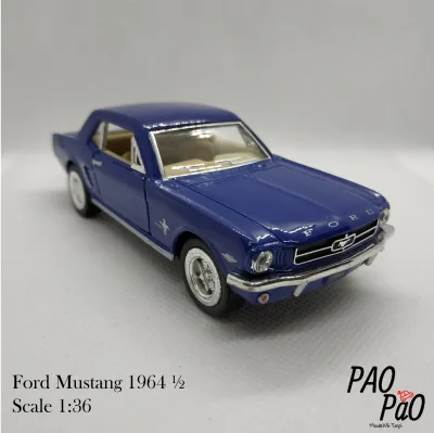 [PaoPao]โมเดลรถเหล็ก Ford Mustang 1964 1/2 ของขวัญ ของเล่น ของสะสม ของแต่งบ้าน ตั้งโชว์ ไขลานวิ่งได้