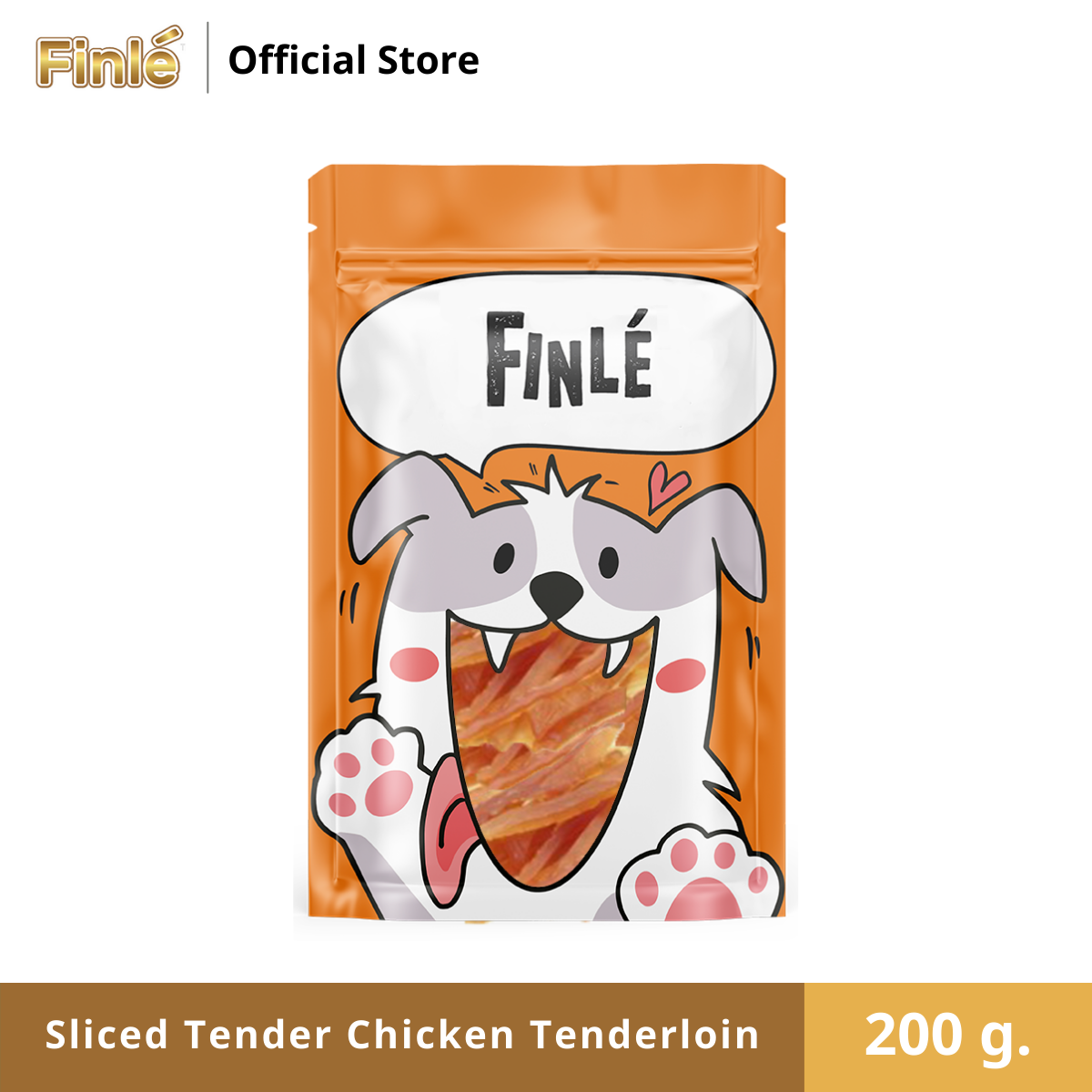 Finle Sliced Tender Chicken Tenderloin 200 g. ฟินเล สันในไก่นุ่มสไลด์ ขนาด 200 กรัม