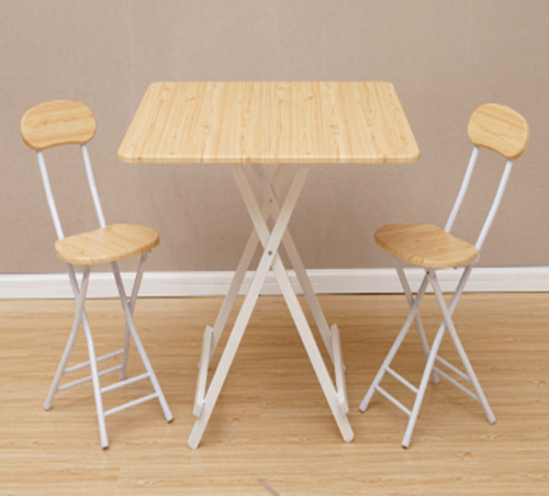 FIT ชุดโต๊ะไม้เก้าอี้พับได้ ชุดโต๊ะ เก้าอี้2ตัว YF-3333