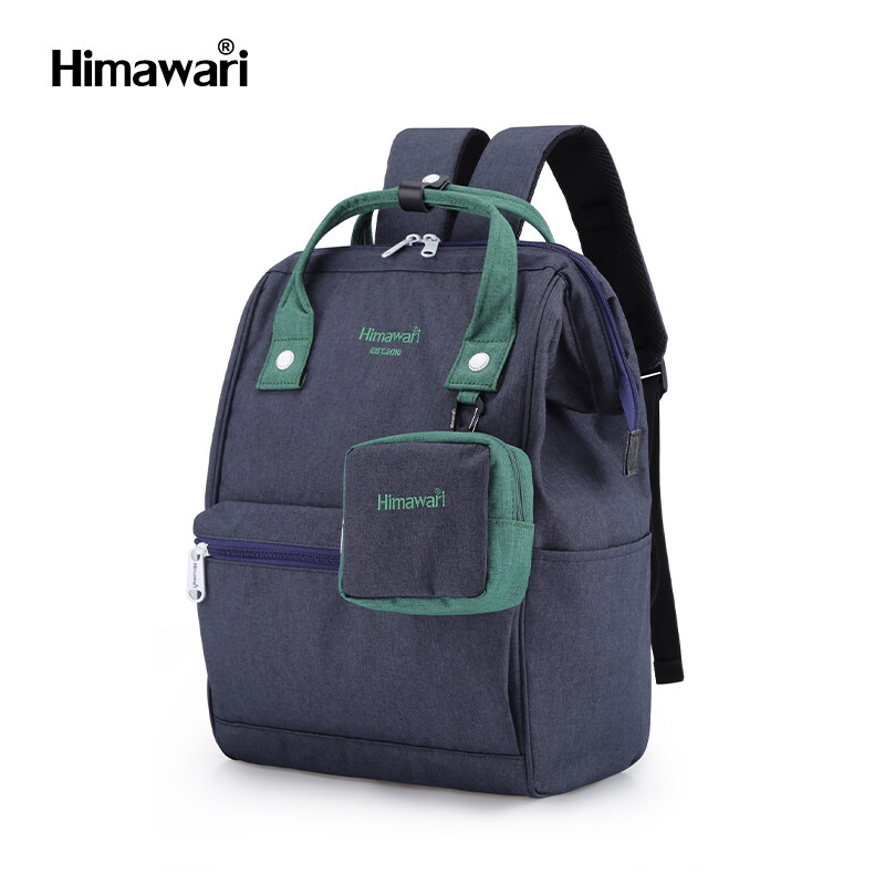 กระเป๋าเป้สะพายหลัง ฮิมาวาริ Himawari Travel Laptop Backpack 2268 (Navy/Green)