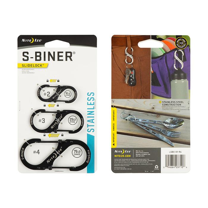 Carabiner 2/" Nite Ize S-Biner SILVER Stainless Steel Size #2