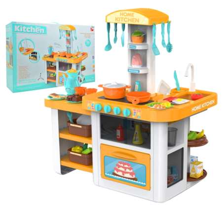 KIDTOYS ชุดครัวจำลอง ทำอาหาร มีเสียง มีไฟ กดน้ำได้ 55ชิ้น ขนาด ยาว 65*กว้าง 20*สูง 45 ซม.