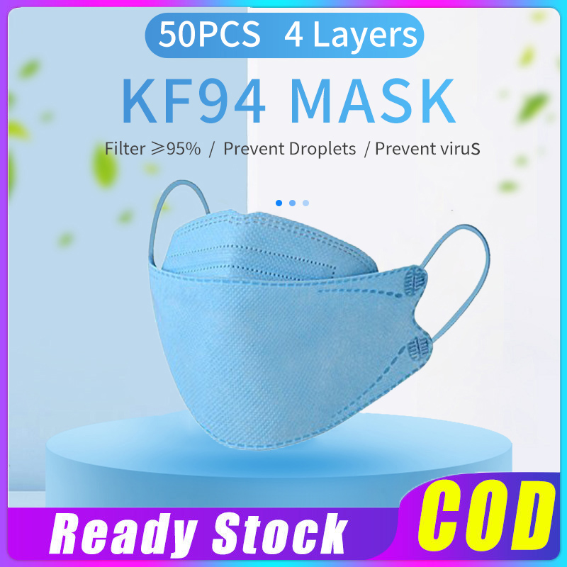 50pcs หน้ากากอนามัย 3mหน้ากากป้องกัน PM2.5 แบบใช้ซ้ำได้ 5 ชั้น kn95 5ply Reusable Protective pm2.5 Unobstructed breathing white n95 facemask