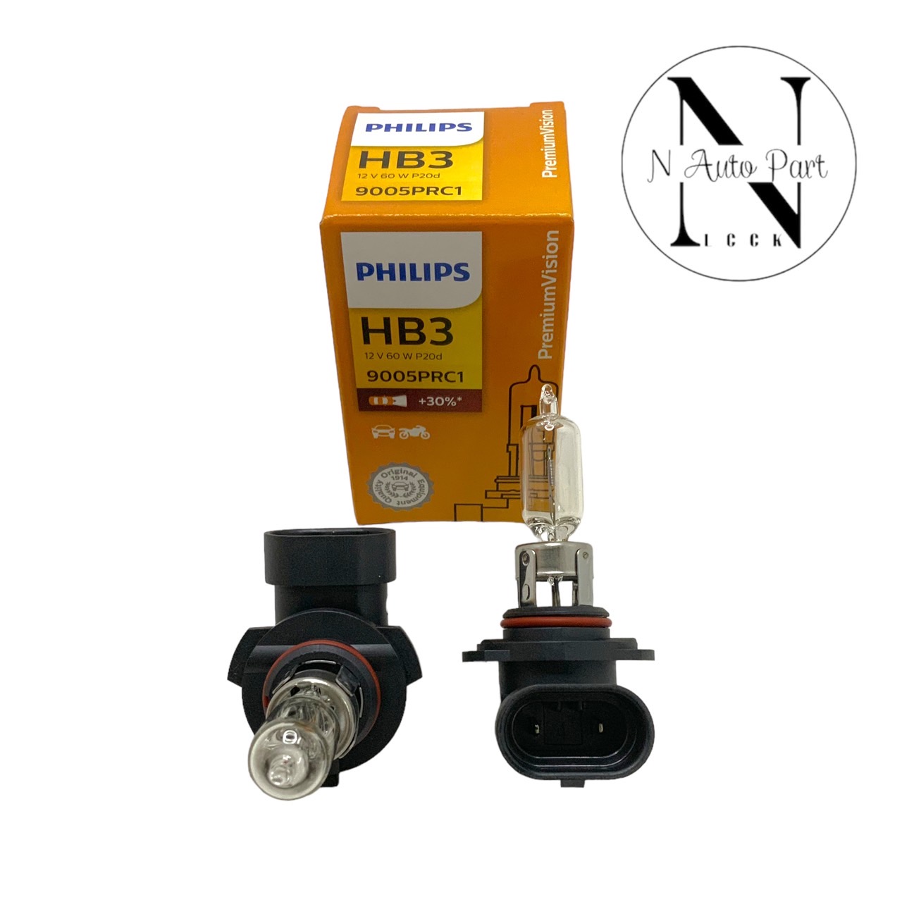 หลอดไฟ PHILIPS HB3 12V 60W 1หลอด - เอ็น.ออโต้พาร์ท - ThaiPick