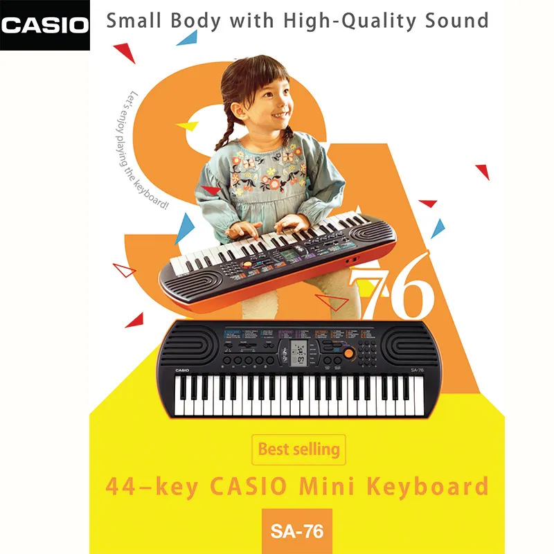 Casio คีย์บอร์ด รุ่น SA-76 สีส้ม พร้อม CA Aapter 9.5V รุ่น AD-5X 2010
