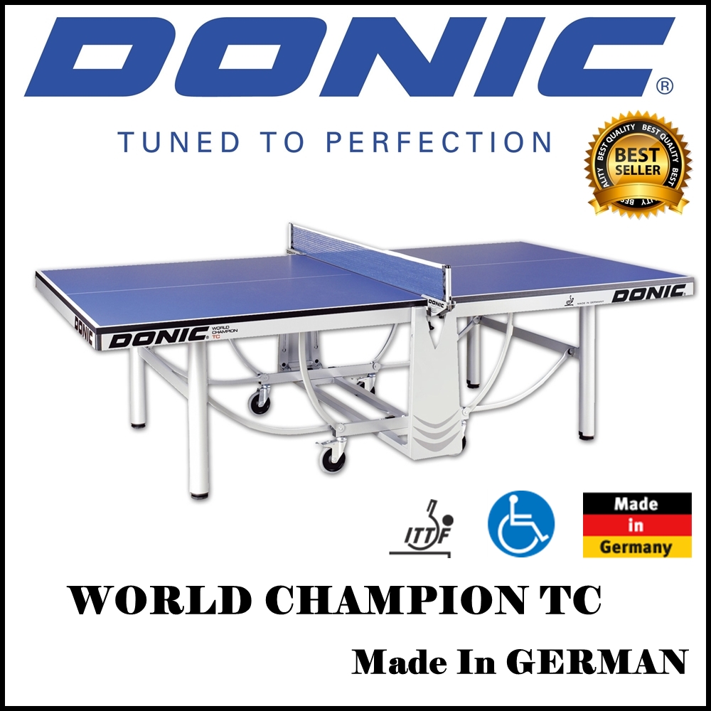 โต๊ะปิงปอง โต๊ะเทเบิลเทนนิส TABLE TENNIS TABLE INDOOR DONIC World Champion TC ของแท้ นำเข้า จากเยอรมัน