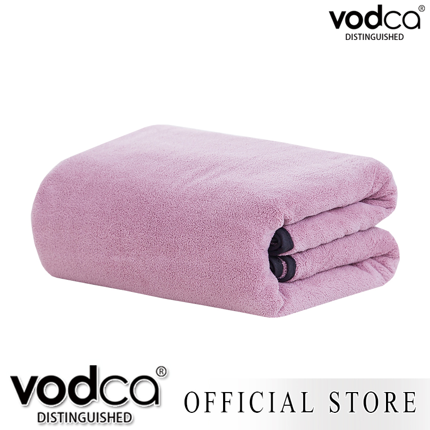 Vodca-ผ้าขนหนูอาบน้ำ ผ้าเช็ดตัวใหญ่ ผ้าหนานุ่ม ซับน้ำดี แห้งไว (ขนาด 90 x 180 เซนติเมตร) รุ่น WD-T180 พร้อมส่งจากไทย สี ชมพู สี ชมพู