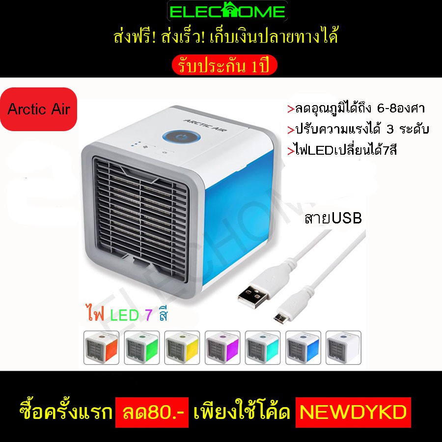ราคาช็อค!! แอร์มินิ พัดลมไอเย็น พกพาง่าย ประหยัดไฟ เย็นสบาย ประหยัดไฟ