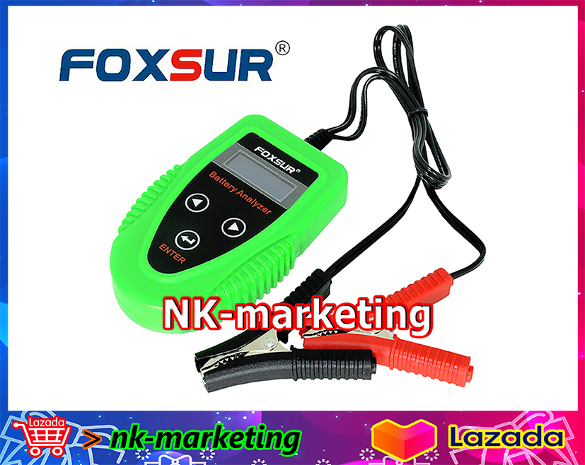 เครื่องทดสอบแบตเตอรี่ FBT-1200 FOXSUR (Battery Analyzer) - ทดสอบแบตเตอรี่ยอดนิยม FOXSUR หน้าจอ LCD แสดงผลชัเจน ใช้งานง่าย น้ำหนักเบา by nk-marketing
