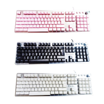 NUBWO NK-34 Flicker Mechanical Gaming Keyboard คีย์บอร์ดเกมมิ่ง สีดำ/สีขาว/สีชมพู