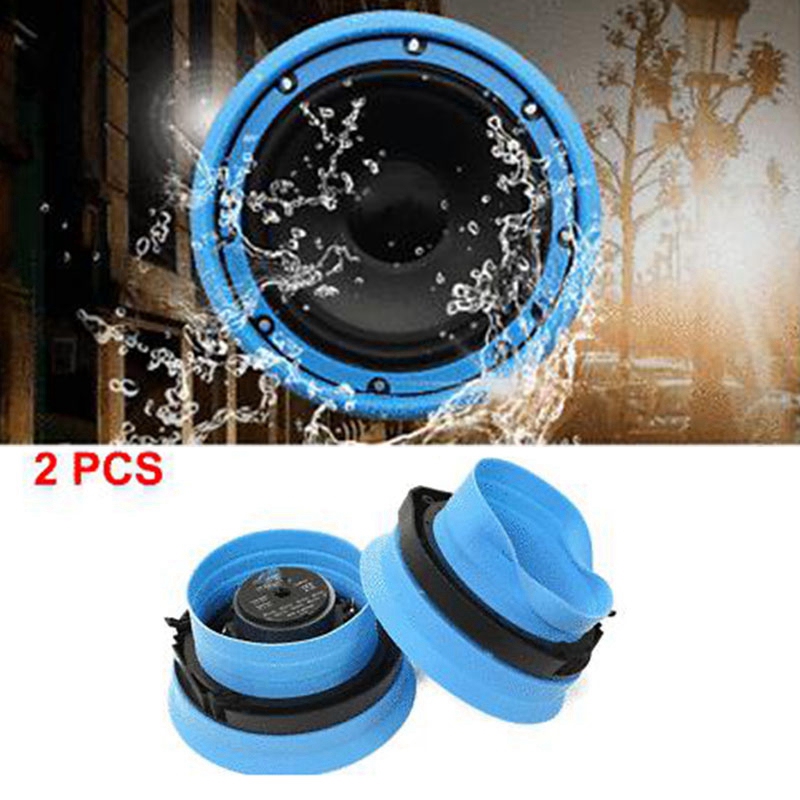 2Pcs 6.5 Inch Car Speaker Waterproof Cover Speaker Silicone Sound Insulation and Heat Insulation Gasket