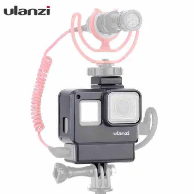 เคส Ulanzi V2 Gopro 7 6 5 ติดไมโครโฟน Protective Case Vlogging Frame Cage Extension Port for Gopro Battery Microphone