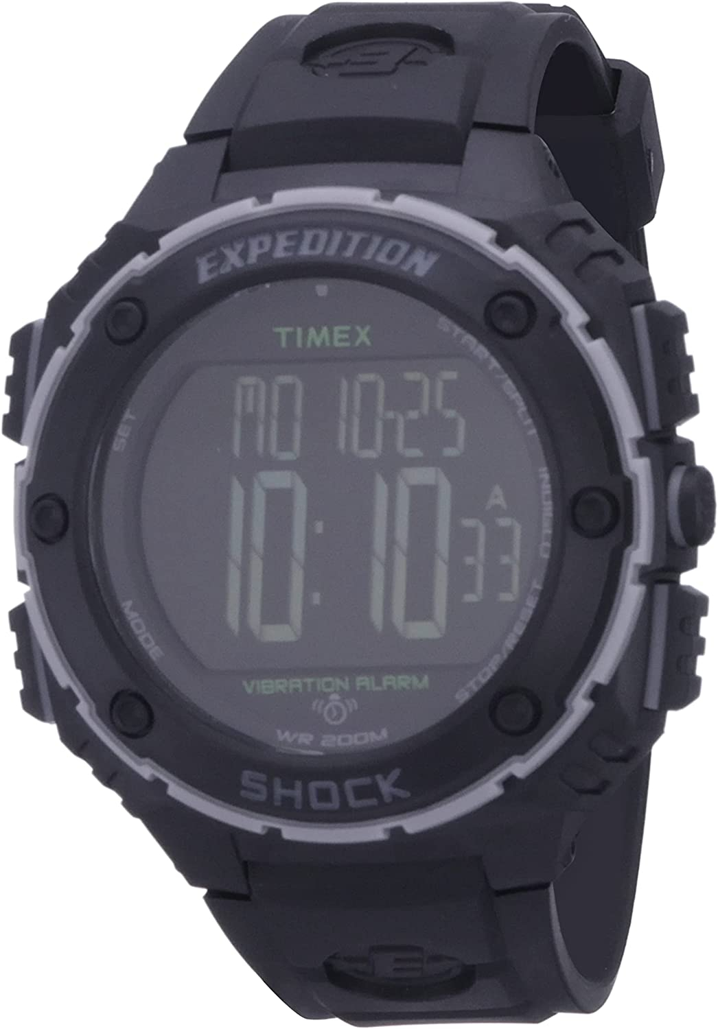 Reloj Timex Expedition Shock Xl Para Hombre T49950 Con Alarma Vibratoria Y Correa De Resina Negra