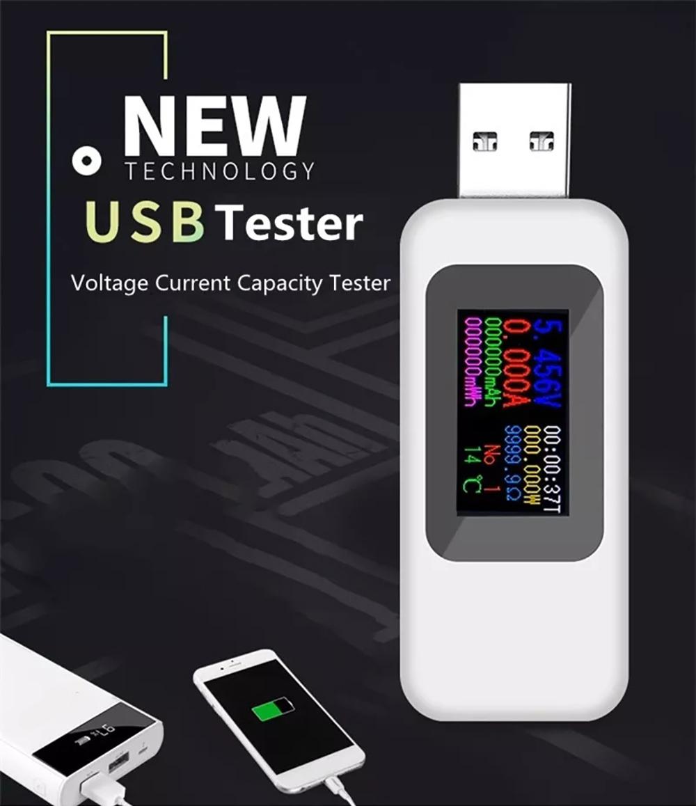 KWS-MX18 10 in1 Digital LCD Display USB Tester Voltage Current Tester Power Meter Timing Ammeter USB Charger Tester Detector Voltmeter