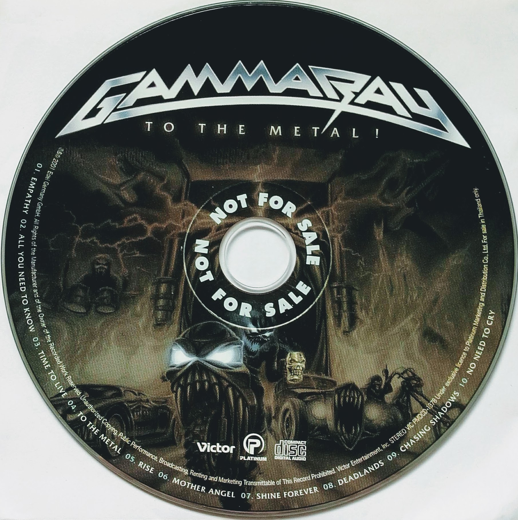 CD (Promotion) Gamma Ray - To The Metal (CD Only)