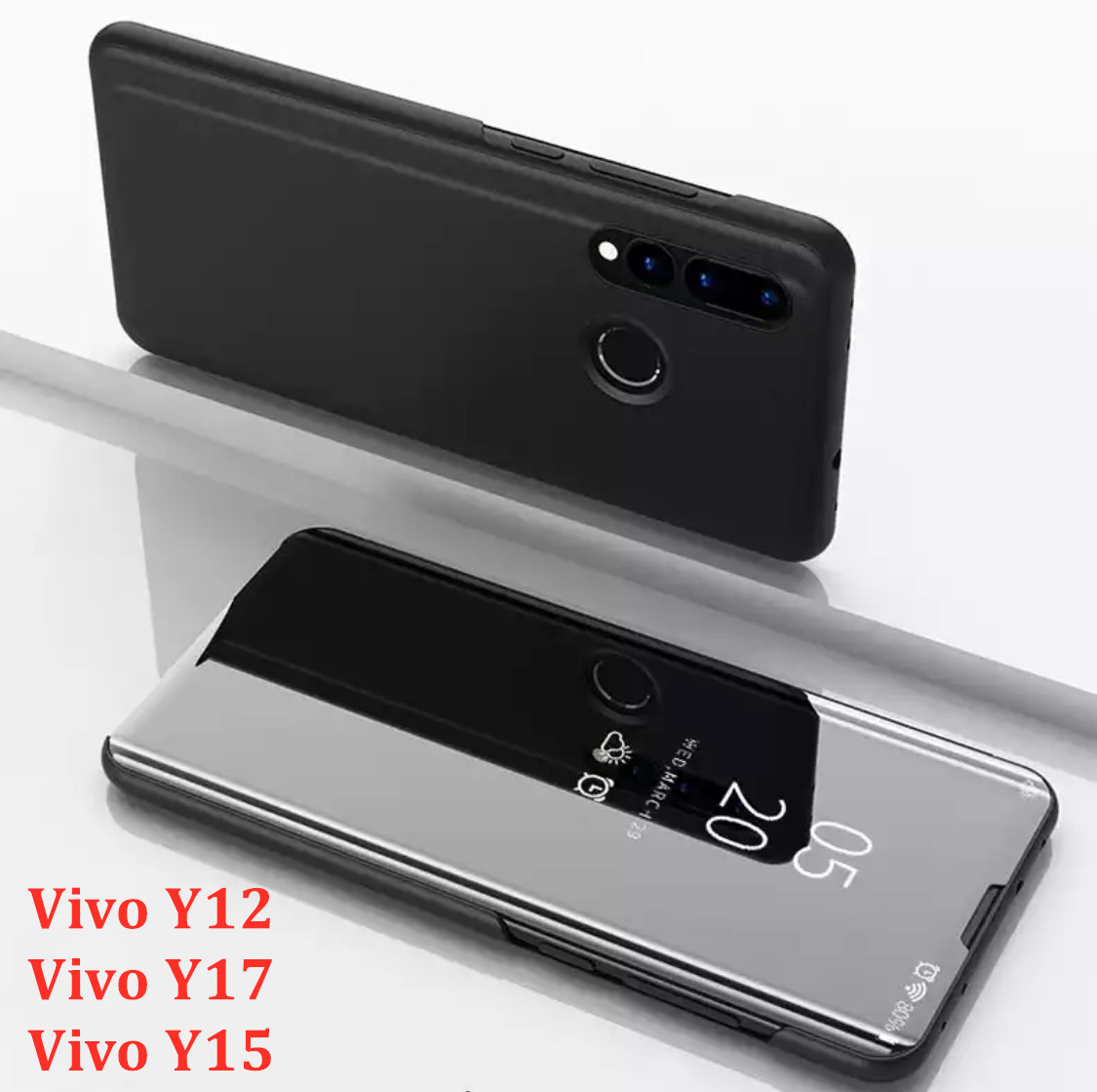 [ส่งจากไทย] Case Vivo Y17 เคสเปิดปิดเงา สำหรับรุ่น Vivo Y17 ฝาพับ กระเป๋า vivo วาย17 Smart Case เคสวีโว่ Y17 เคสฝาเปิดปิดเงา สมาร์ทเคส เคสตั้งได้ Vivo Y17 Flip Mirror Leather Case With Stand Holder เคสมือถือ เคสโทรศัพท์ รับประกันความพอใจ สี ดำ