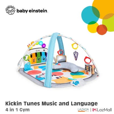 Baby Einstein เพลย์จิม เบาะรองนอน เสริมสร้างพัฒนาการ 4 IN 1 Kickin Tunes Music and language discover Gym จาก Baby Einstein